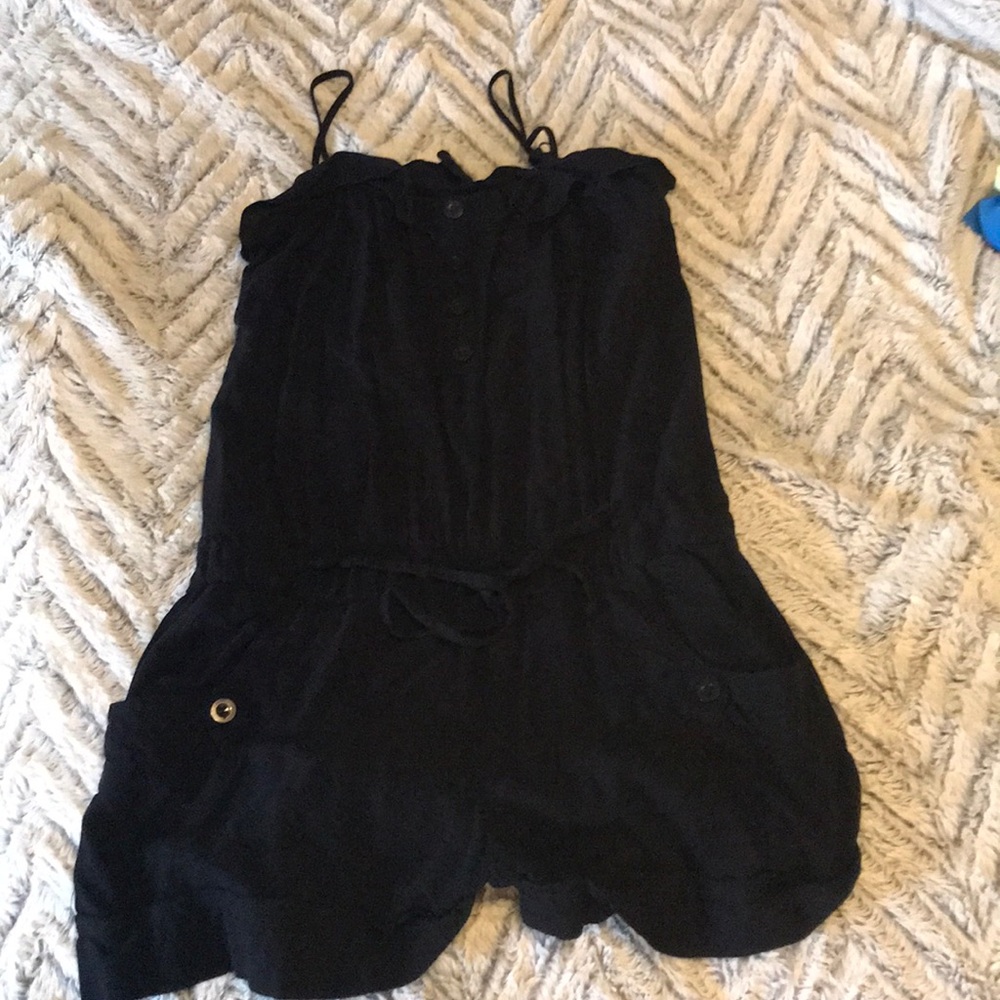 Black romper with spaghetti straps size Large